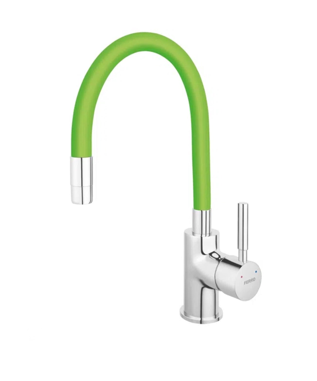 Baterie bucătărie cu pipă flexibilă Ferro Zumba, monocomandă, montaj stativ, design modern