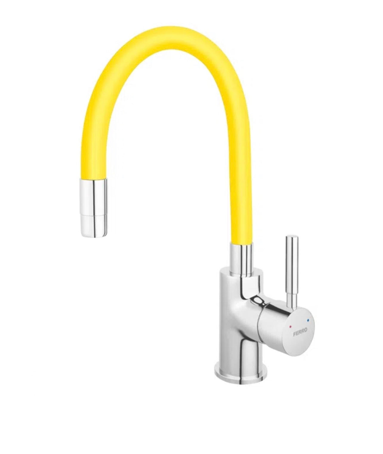 Baterie bucătărie cu pipă flexibilă Ferro Zumba, monocomandă, montaj stativ, design modern