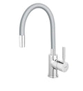 Baterie bucătărie cu pipă flexibilă Ferro Zumba, monocomandă, montaj stativ, design modern