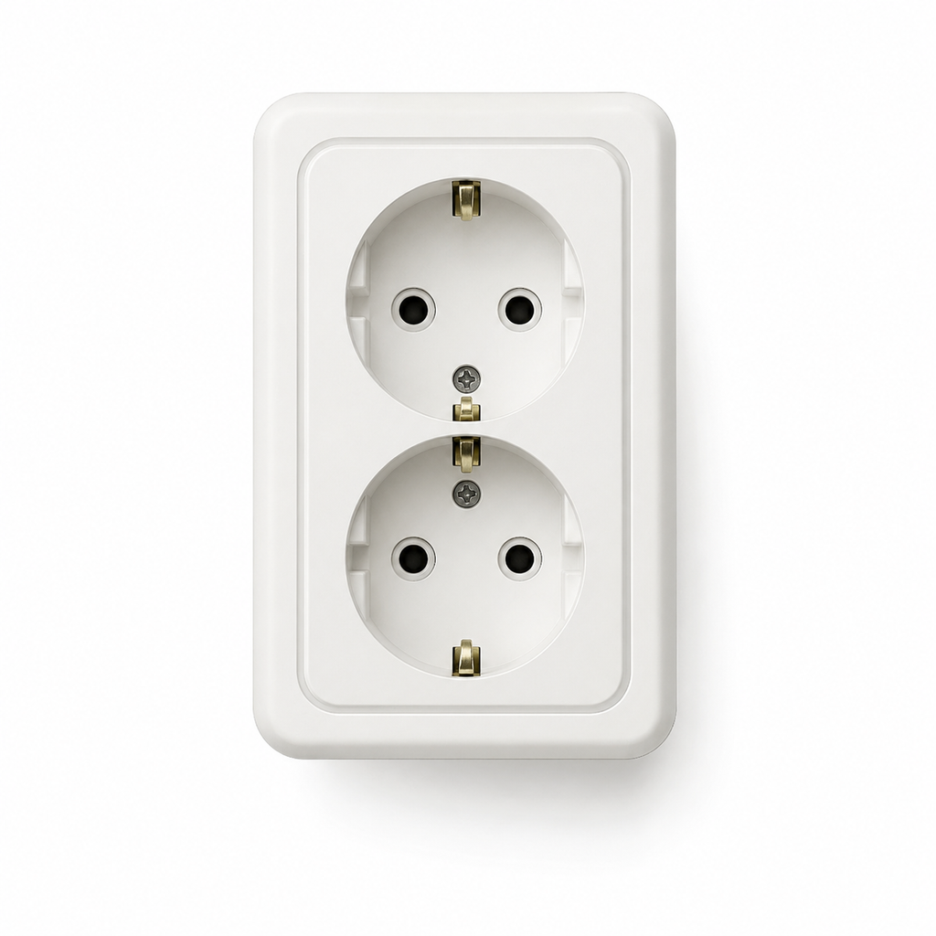 Priza dubla cu contact de protectie ELCO