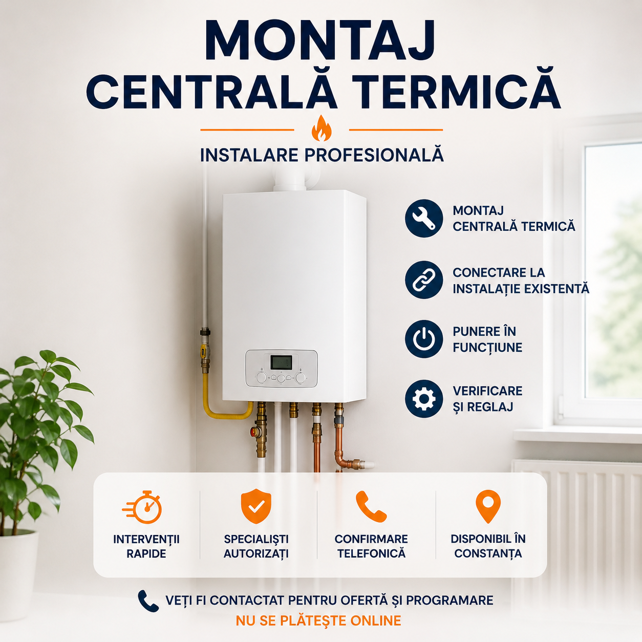 Montaj centrală termică – instalare profesională -Solicita Oferta