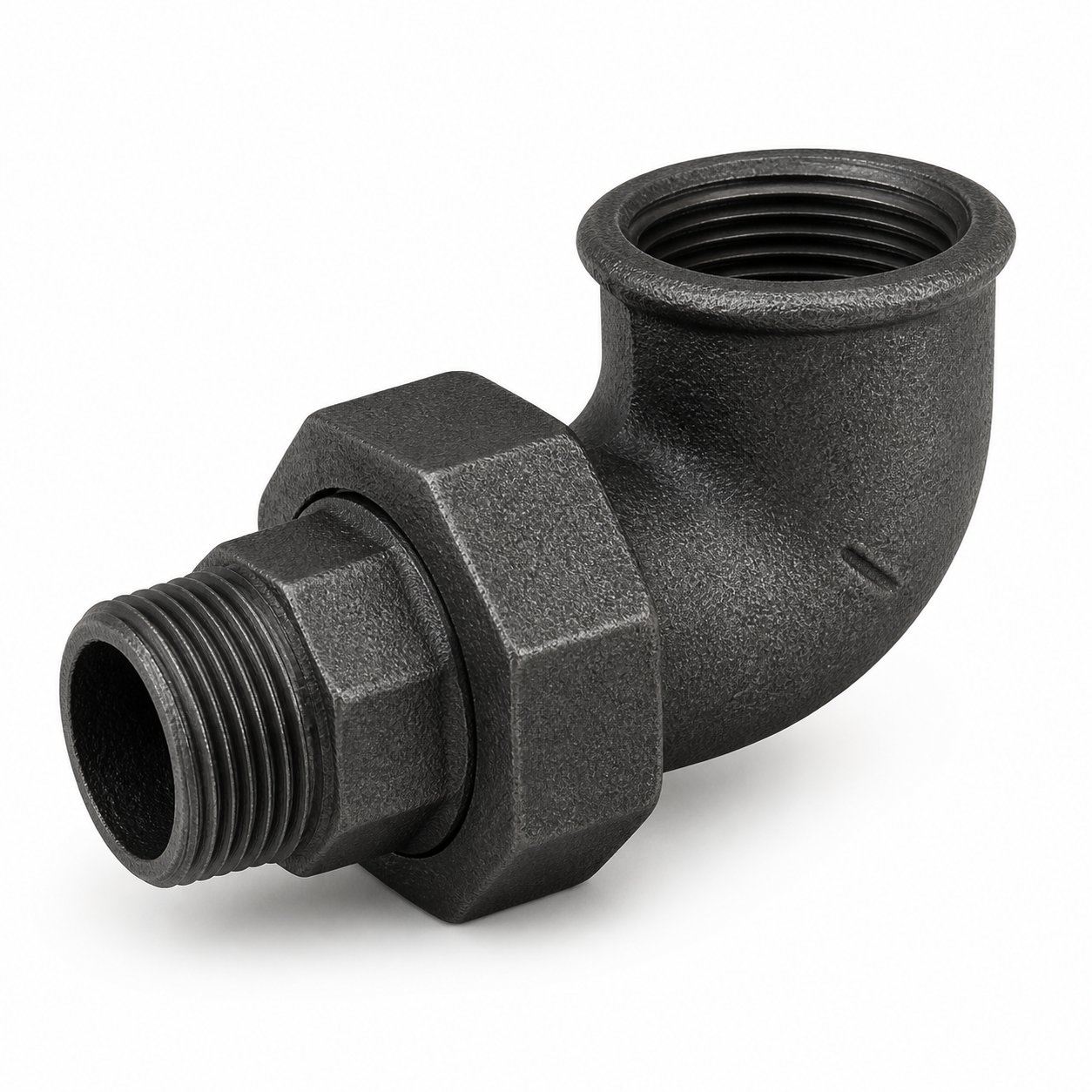 Cot olandez FI-FE fontă neagră 3/4" – racord 90°