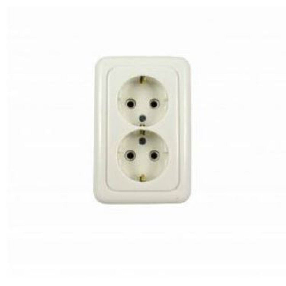 Priza dubla cu contact de protectie ELCO