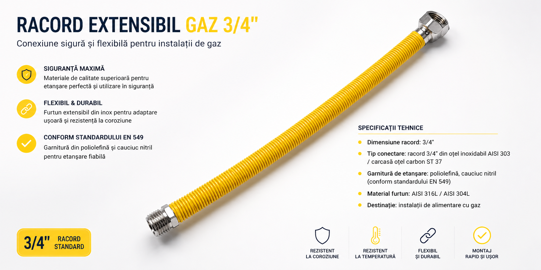 Racord extensibil gaz 3/4”