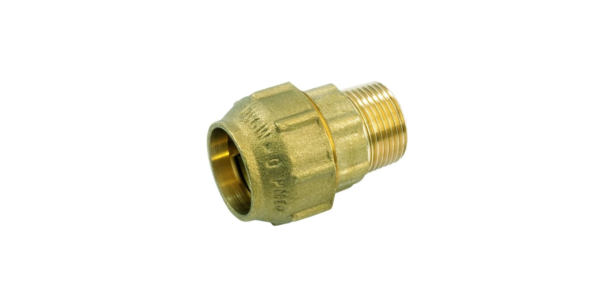 Racord compresie din alama, cu filet exterior