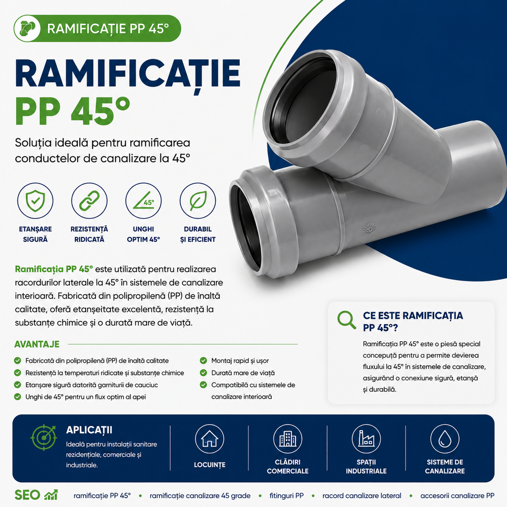 Ramificație PP 45°