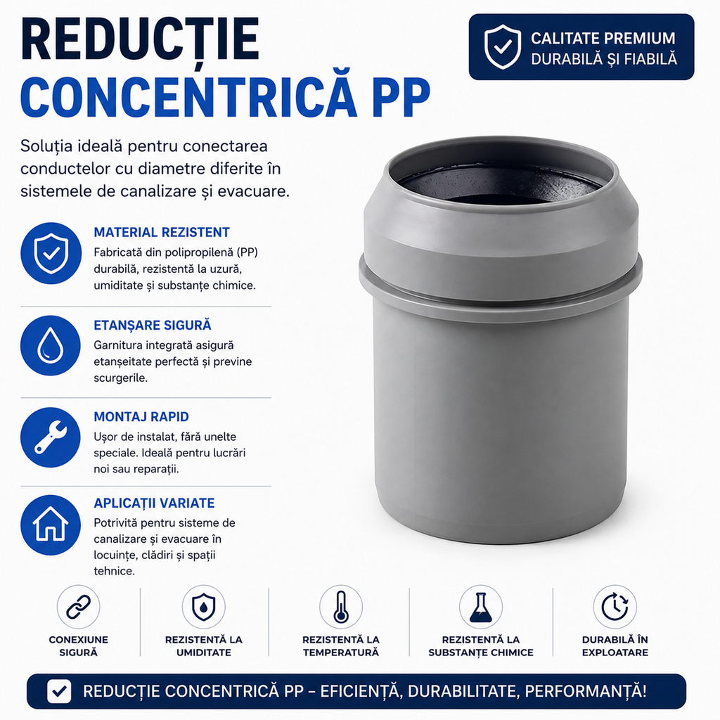 Reducție concentrică PP