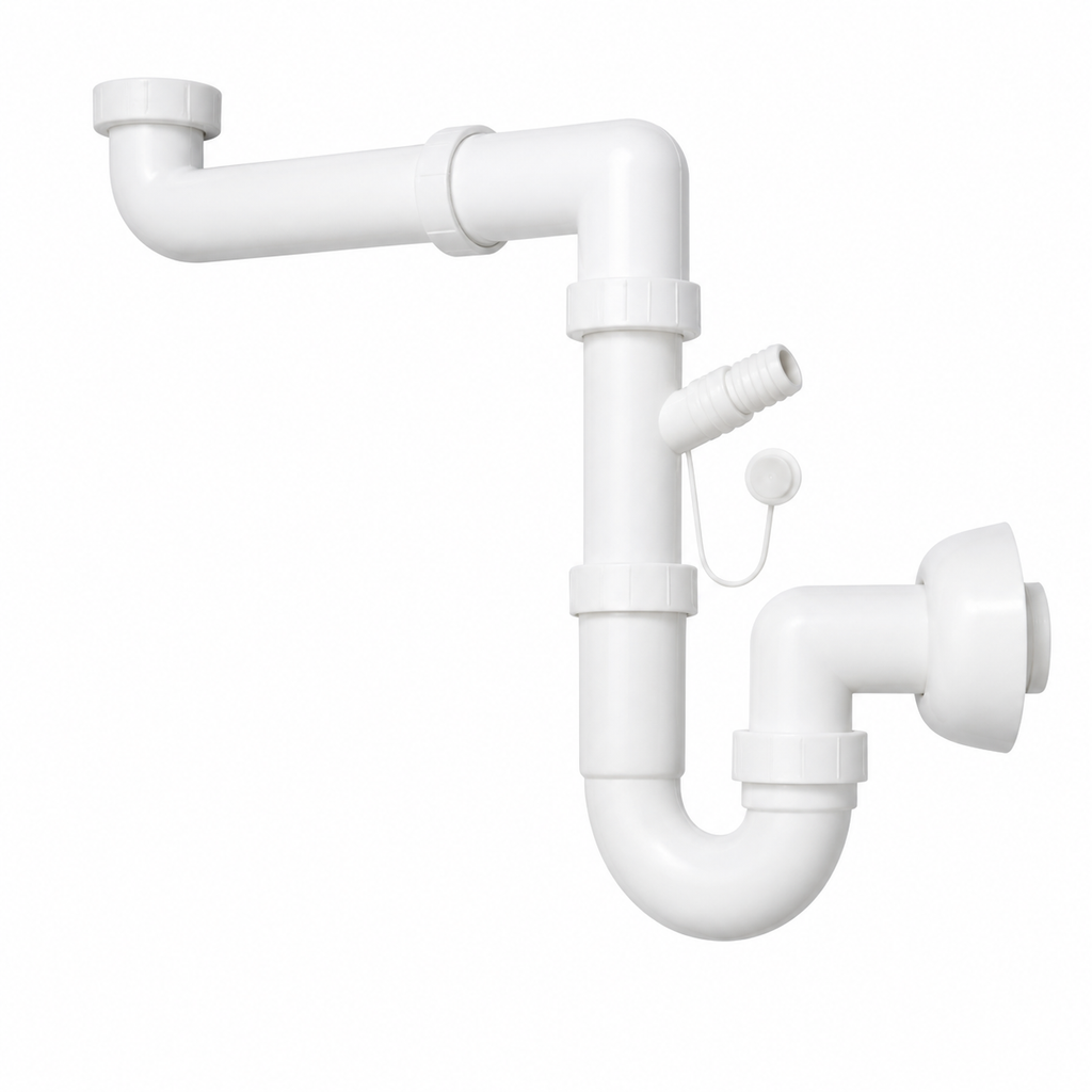 Sifon lavoar cu preaplin 1 1/2” – reglabil, Ø40 mm